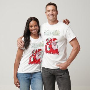 T-shirt Vintage Père Noël Souhaite Noël Joie