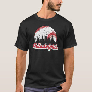 T-shirt Vintage Philadelphie Skyline Retro Philly Cityscap
