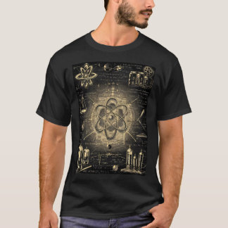 T-shirt Vintage Physics Atom & Vacuum Tubes Dark Academia