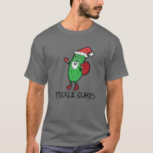 T-shirt Vintage Pickle Claus Silencieux À Santa Hat