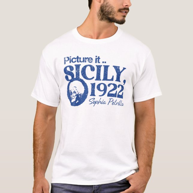 T-shirt Vintage Picture It Sicily 1922 (Devant)