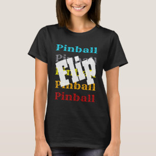 T-shirt Vintage Pinball Retro Arcade Joueur Flip Winn