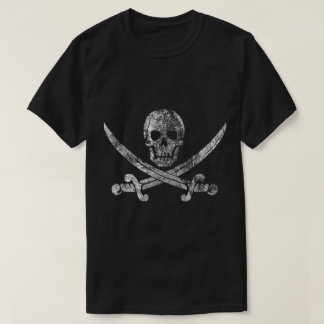 T-shirt Vintage Pirate Skull and Crossed Swords Design
