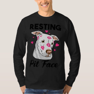T-shirt Vintage Pitbull Repose Pit Face Drôle Pitbul