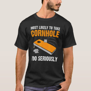 T-shirt Vintage Plus Susceptible de Prendre Cornhole Trop