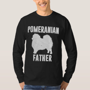T-shirt Vintage Pomeranian Papa Papa Pompom Dog Père Anima