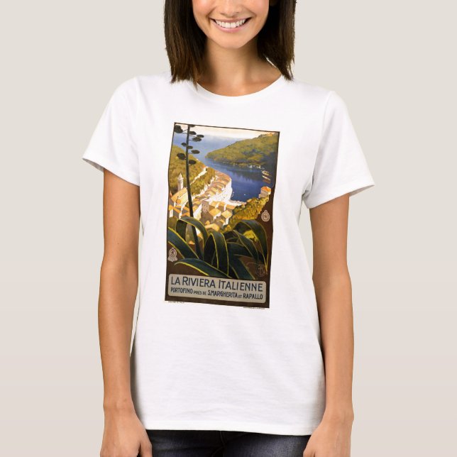 T-shirt Vintage Portofino Italie (Devant)