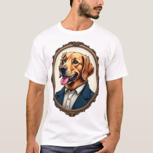 T-Shirt Vintage Portrait de Golden Retriever Patri