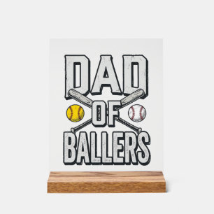 T-shirt vintage pour papa de softball et baseball