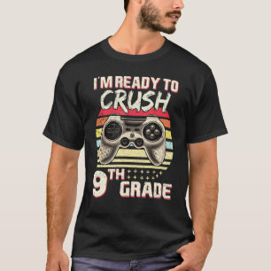 T-shirt Vintage Prêt À Écraser 9E Classe Jeu Vidéo Retour