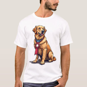 T-shirt vintage Proud American Golden Retriever 4