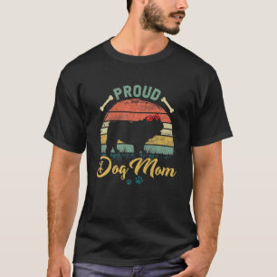 T-shirt Vintage Proud English Bulldog Dog Mom Retro Mother
