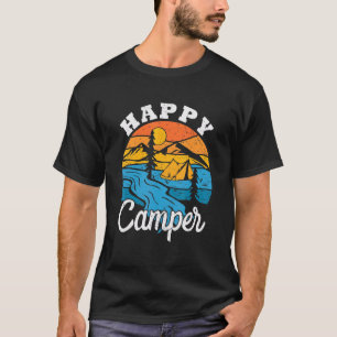 T-shirt Vintage Randonnée Hiker Rv Camping Happy Camper Su