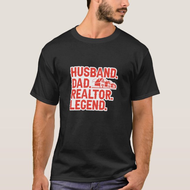 T-shirt Vintage Realtor Papa Legend Cadeau (Devant)