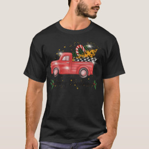 T-shirt Vintage Red Truck with Christmas Trees and fitness