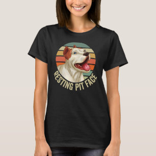 T-shirt Vintage Repose Pit Face Drôle Pit Bull Lover