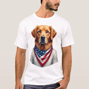 T-shirt vintage retriever doré canine américain