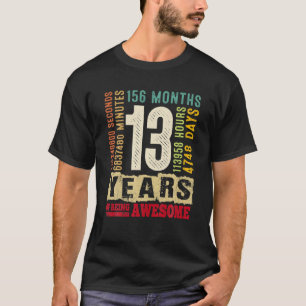 T-shirt Vintage Rétro 13E Anniversaire Tenue 13 Ans De Bei