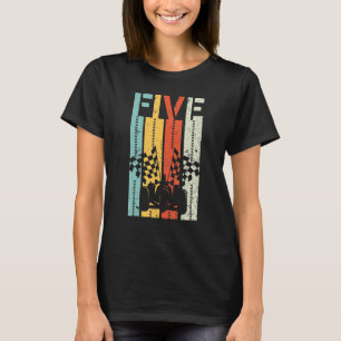 T-shirt Vintage Retro 5 ans voiture de course Anniversaire