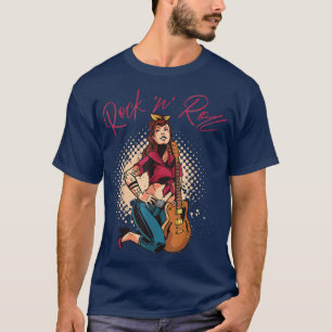 T-shirt Vintage Retro 80s Rock & Roll Music Guitare Wings 