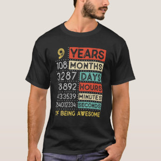 T-shirt Vintage Rétro 9E Anniversaire 9 Anniversaire Maria