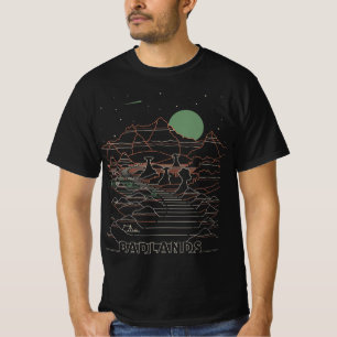 T-shirt Vintage Retro Badlands National Park Dakota du Sud