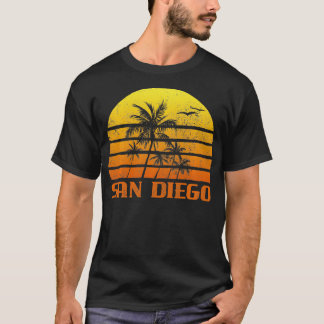 T-shirt Vintage Retro Beach Vacances San Diego Californie