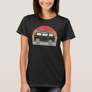 T-shirt Vintage Retro Camping Camper Van Surf