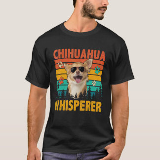 T-shirt Vintage Retro Chihuahua Whisperer Funny Dog Sungla
