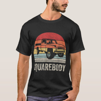 T-shirt Vintage Retro Classic Carré Corps Corps de Squareb