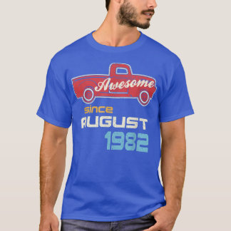 T-shirt Vintage Rétro Cute Anniversaire Camion Awesome Dep