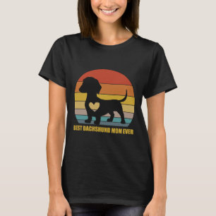 T-shirt Vintage Retro Dachshund Meilleur Dachshunds Maman 
