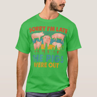 T-shirt Vintage Rétro Désolé Je suis en retard Les Chiens