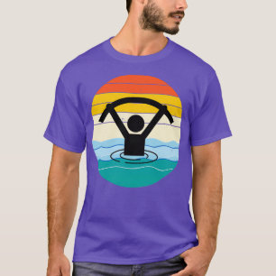 T-shirt Vintage Retro Eau Aérobic fitness aquatique Aqua