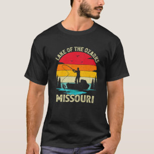 T-shirt Vintage Retro Été Pêche Missouri Lac Du