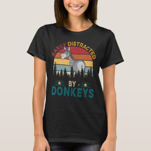 T-shirt Vintage Rétro Facilement Distrait Par Les Dindons