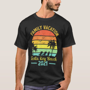 T-shirt Vintage Retro Famille Vacation 2021 Floride Siesta