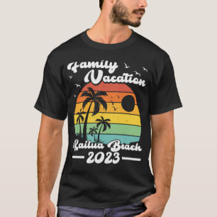T-shirt Vintage Retro Famille Vacation 2023 Hawaii Kailua 
