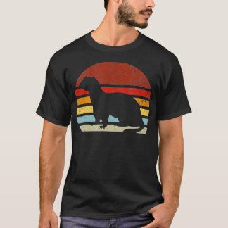 T-shirt Vintage Retro Ferret Papa Maman Garçon Fille Anniv