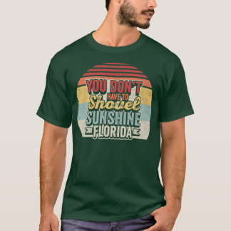 T-shirt Vintage Retro Florida Vacances Funny Snow Bird Bea