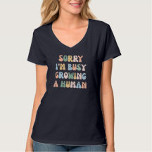 Vintage Retro Funny Grossesse dit Basic V-Neck