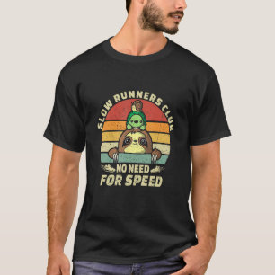 T-shirt Vintage Retro Funny Sloth Runner Team Lent Runner
