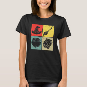 T-shirt Vintage Retro Halloween Sorcière Casquette Potion 