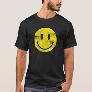 T-shirt Vintage Retro Happy Smiley Face 80'S 90'S Aestheti