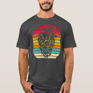 T-shirt Vintage Retro Hops Leaf Beer Brewing IPA Fathers