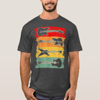 T-shirt Vintage Retro Instrument de musique Hommes femmes
