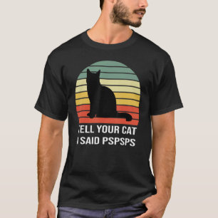 T-shirt Vintage Rétro Je Fais Ce Que Je Veux Mon Chat Noir