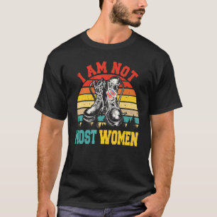 T-shirt Vintage Retro Je ne suis pas la plupart des femmes