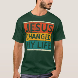 T-shirt Vintage Rétro Jésus a changé ma vie chrétiens homm