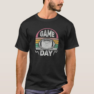 T-shirt Vintage Retro Jeu Jour Football Saison Sports